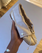 the CAMILLE ballerina flat in champagne
