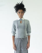 the SIREN polo hoodie in gray