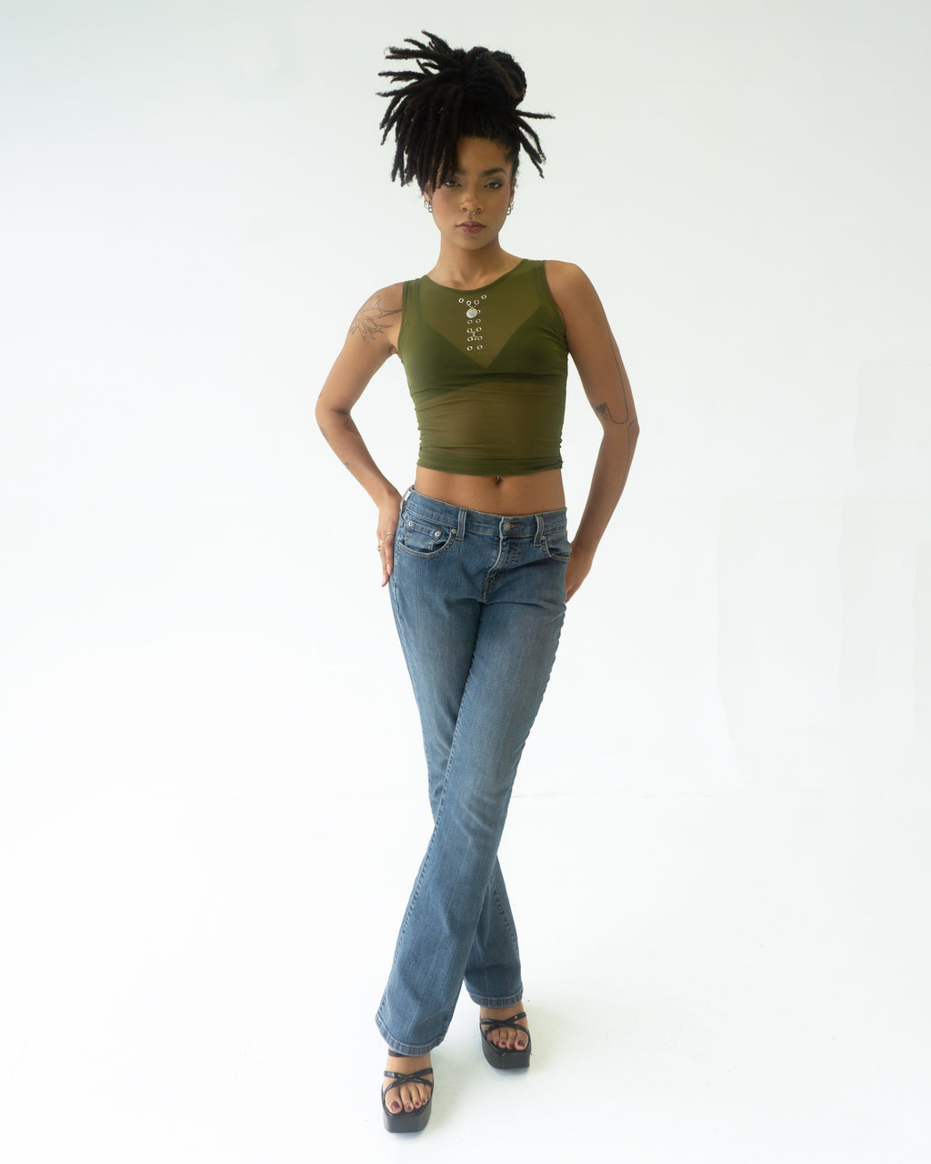 the BELLE tank top in green
