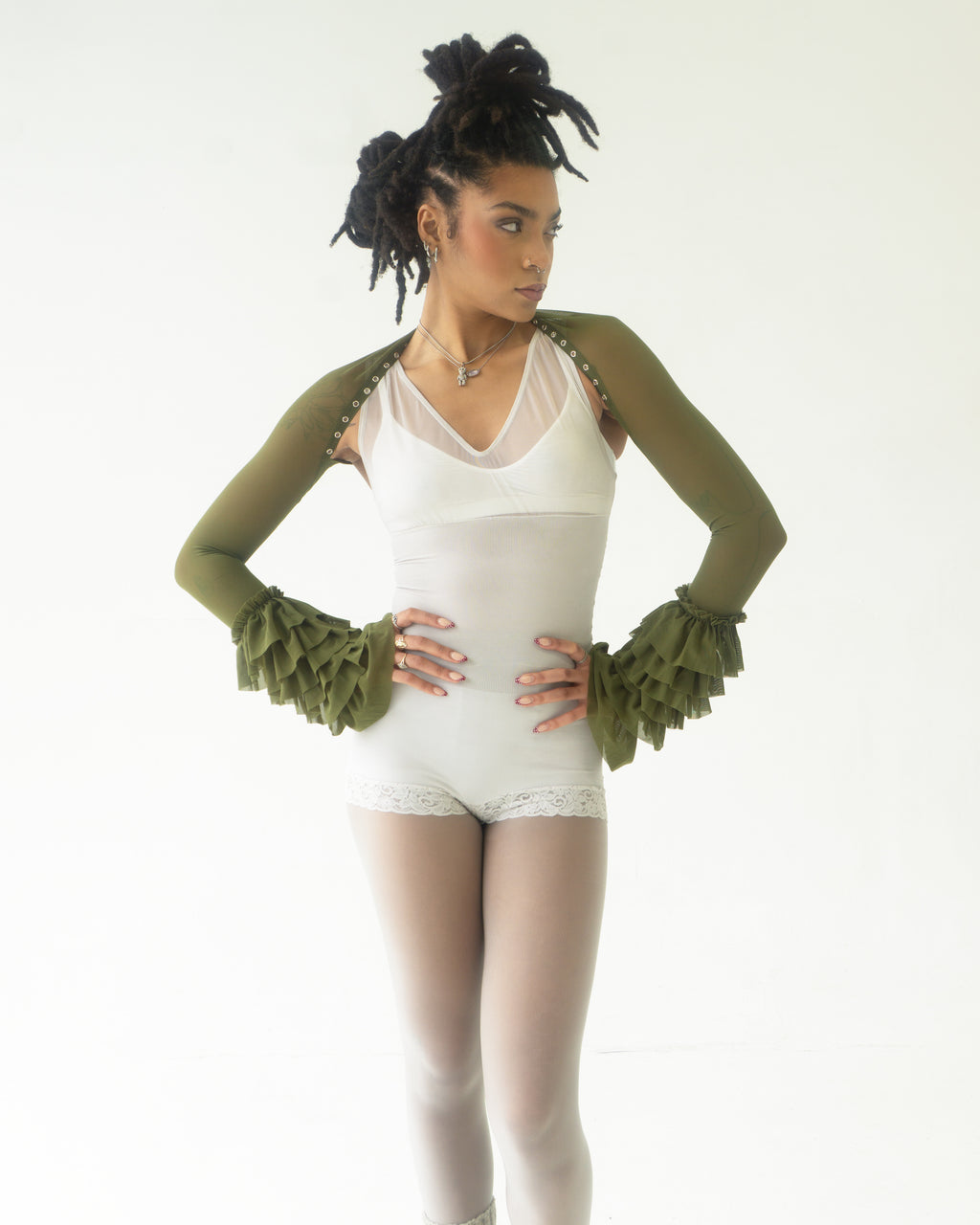 the SANTANA bolero in green