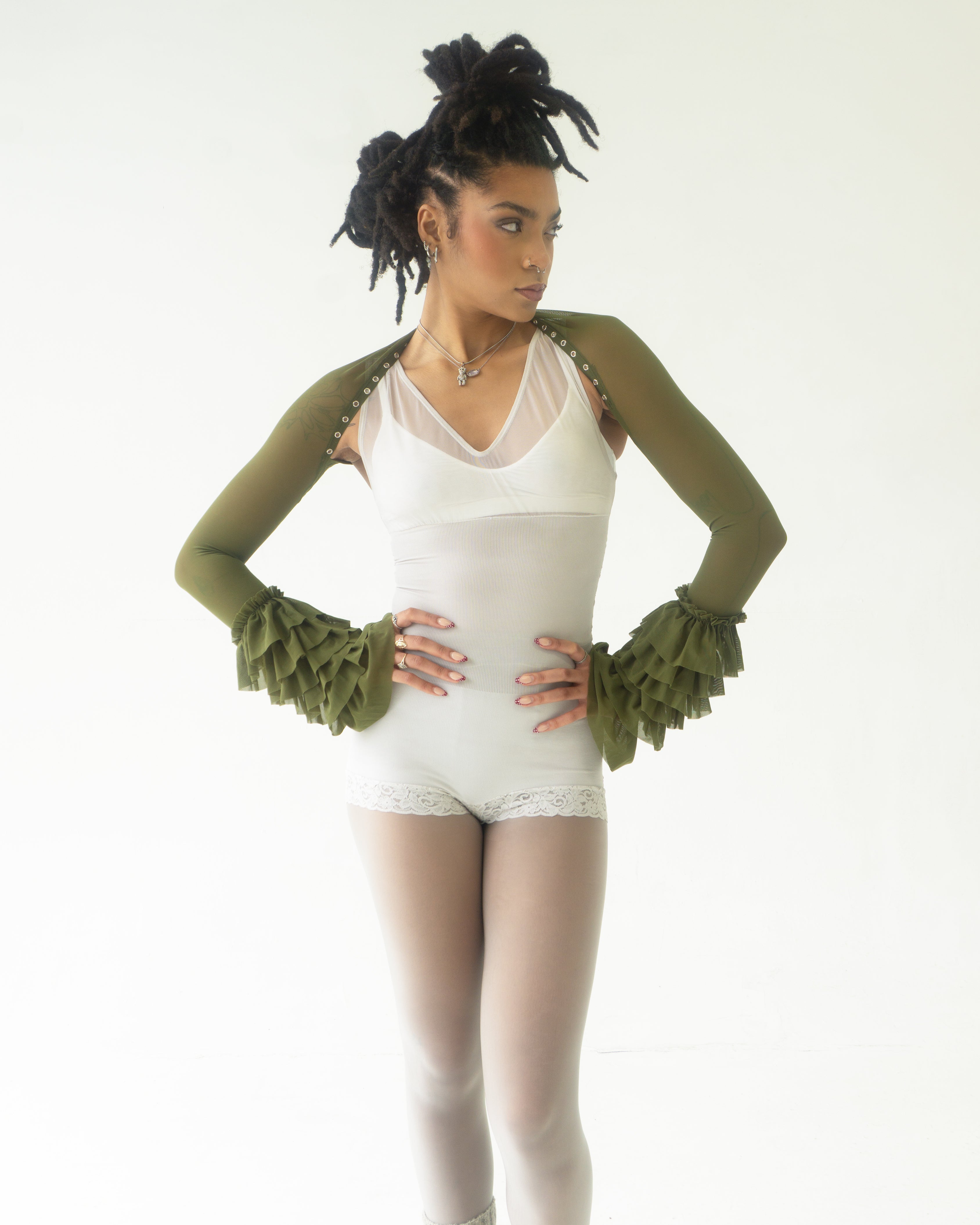 the SANTANA bolero in green