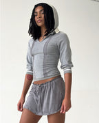 the SIREN polo hoodie in gray