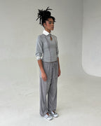 the CAMILLE ballerina flat in powder gray