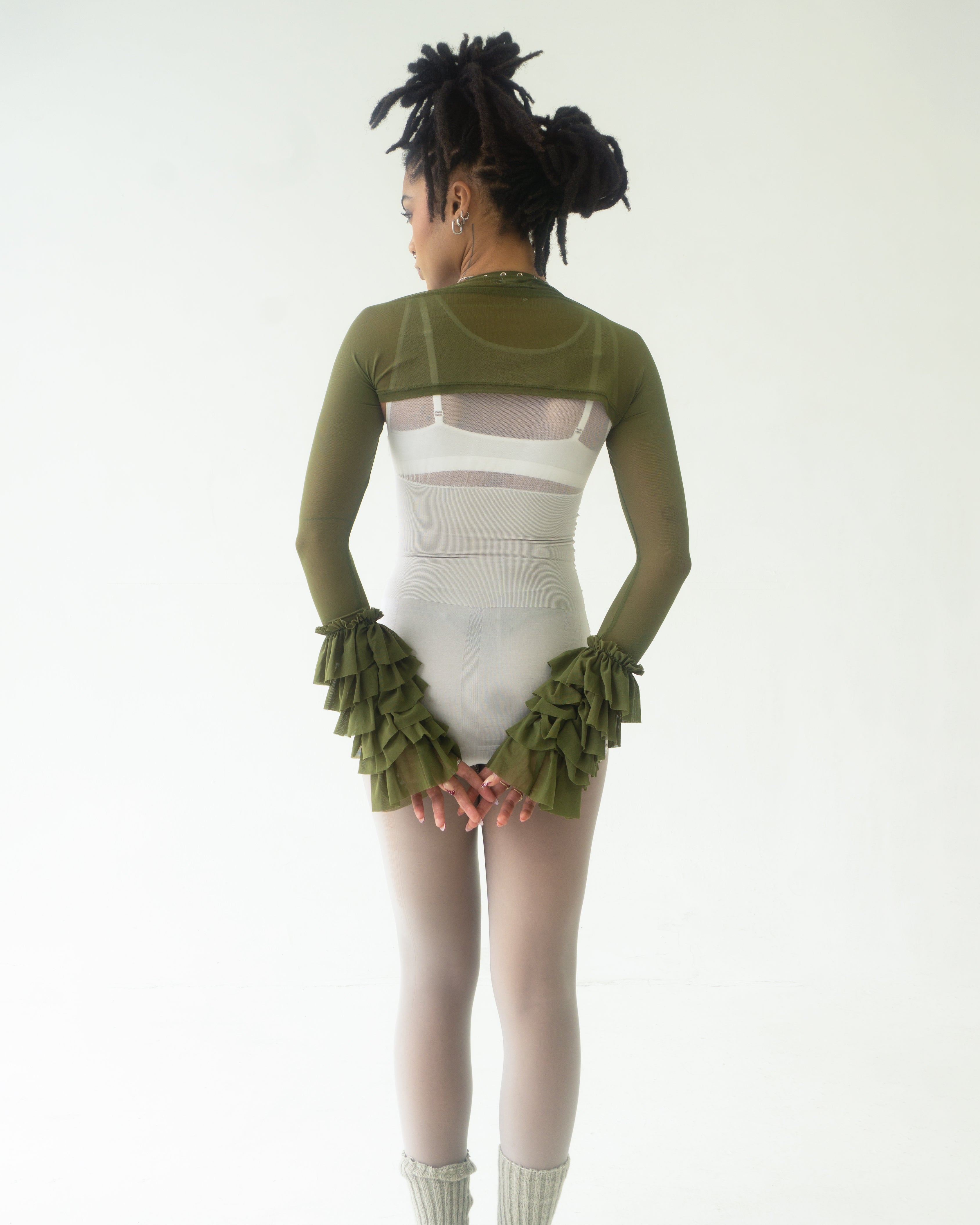 the SANTANA bolero in green