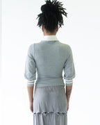 the SIREN polo hoodie in gray