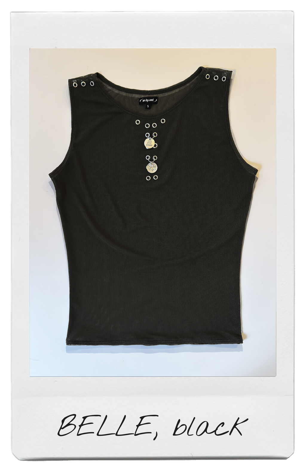 the BELLE tank top in black