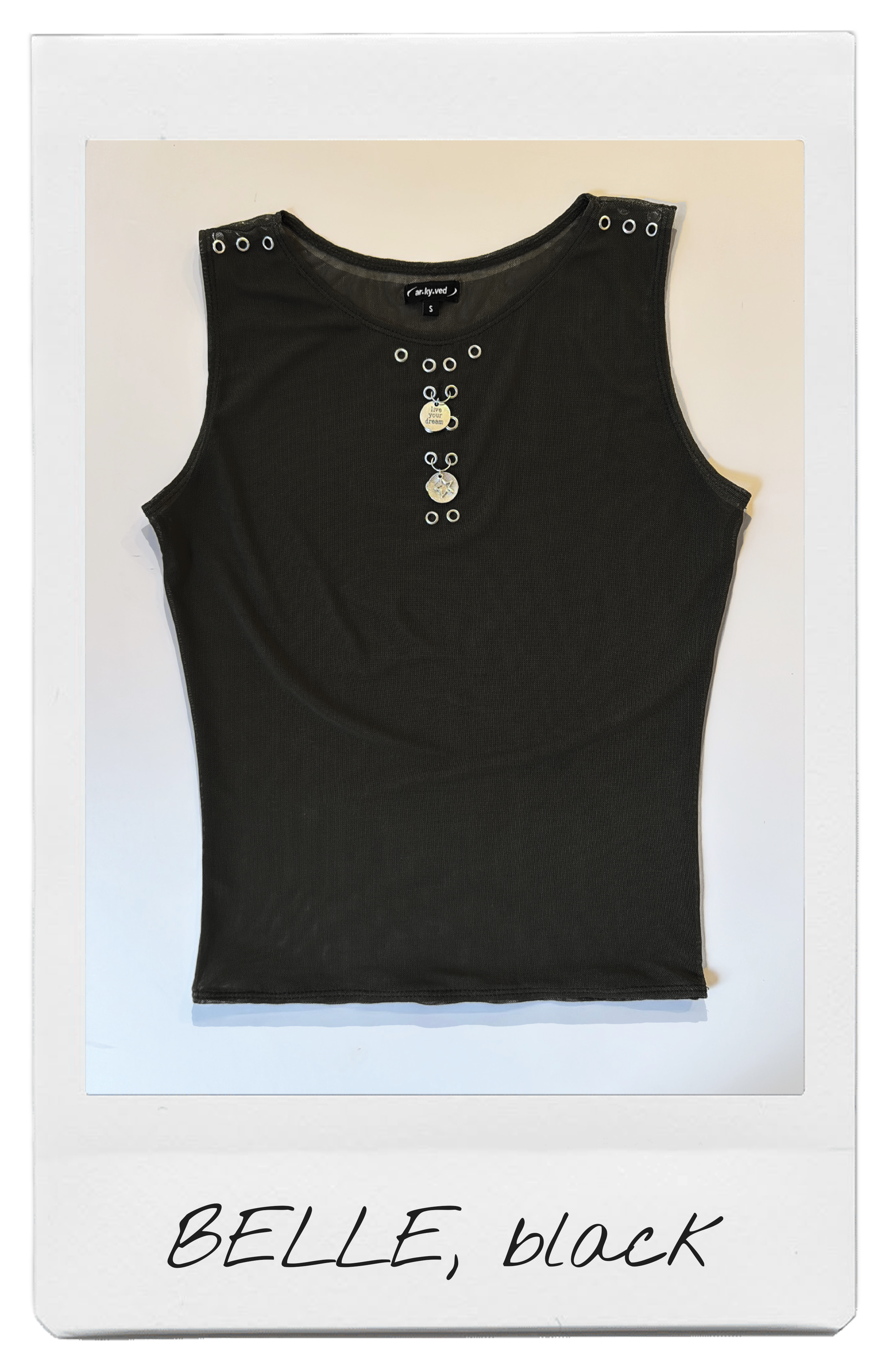 the BELLE tank top in black