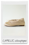 the CAMILLE ballerina flat in champagne
