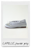 the CAMILLE ballerina flat in powder gray