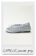 the CAMILLE ballerina flat in powder gray