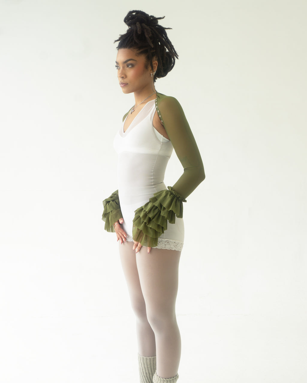 the SANTANA bolero in green