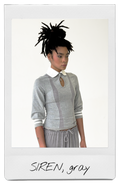 the SIREN polo hoodie in gray