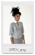 the SIREN polo hoodie in gray
